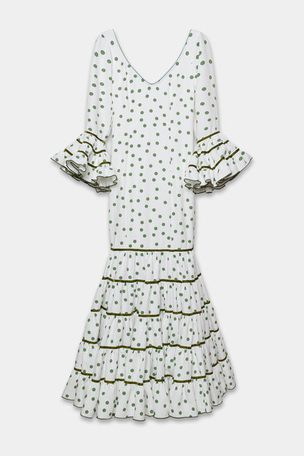 TRAJE FLAMENCA SRA ROSALÍA LUNARES PEQUEÑOS