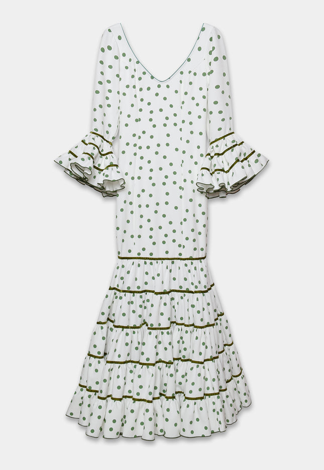 TRAJE FLAMENCA SRA ROSALÍA LUNARES PEQUEÑOS