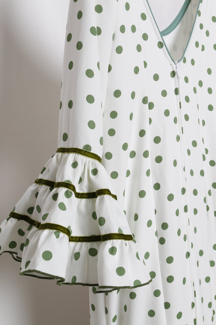 TRAJE FLAMENCA SRA ROSALÍA LUNARES PEQUEÑOS