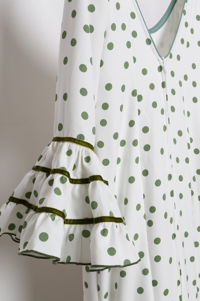 TRAJE FLAMENCA SRA ROSALÍA LUNARES PEQUEÑOS