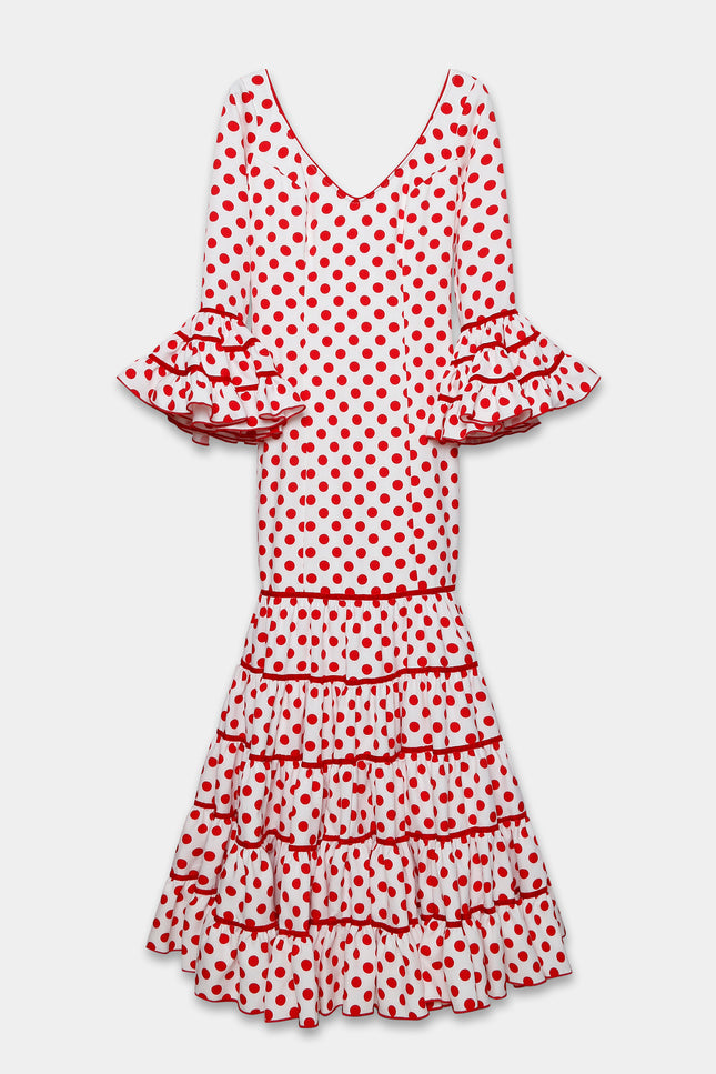 TRAJE FLAMENCA SRA ROSALÍA LUNARES MEDIANOS