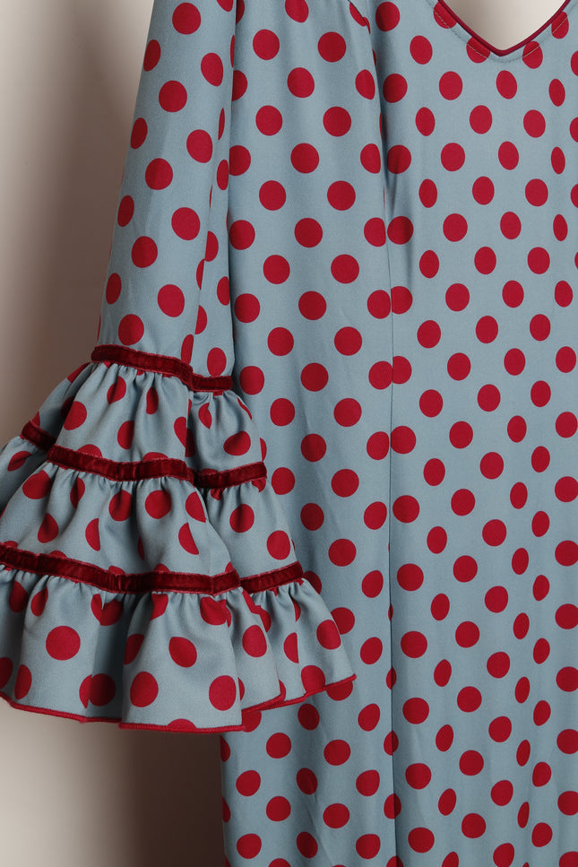 TRAJE FLAMENCA SRA ROSALÍA LUNARES MEDIANOS