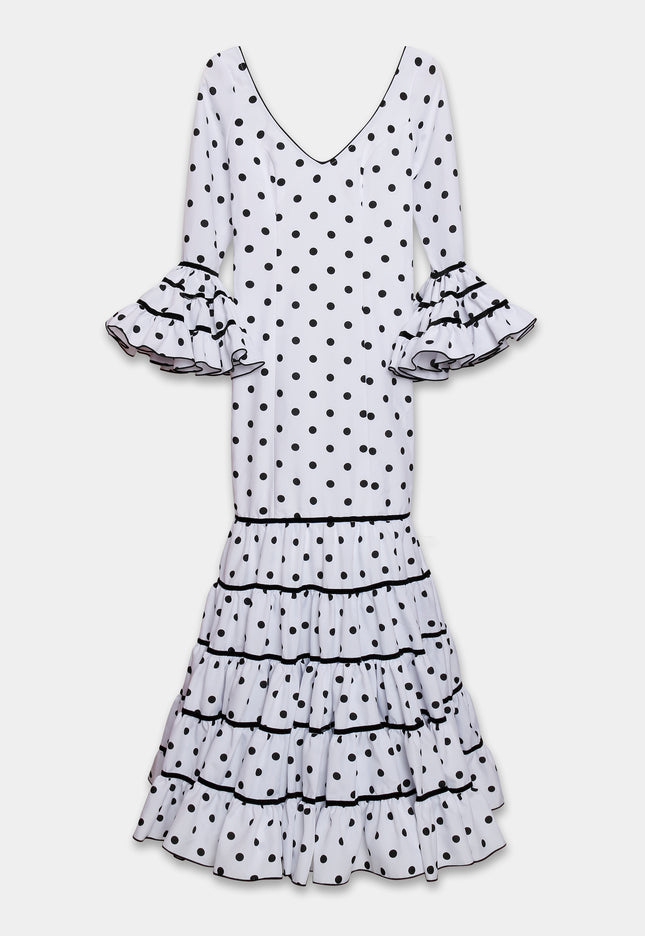 TRAJE FLAMENCA SRA ROSALÍA LUNARES PEQUEÑOS