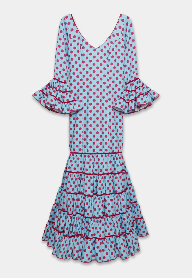 TRAJE FLAMENCA SRA ROSALÍA LUNARES MEDIANOS
