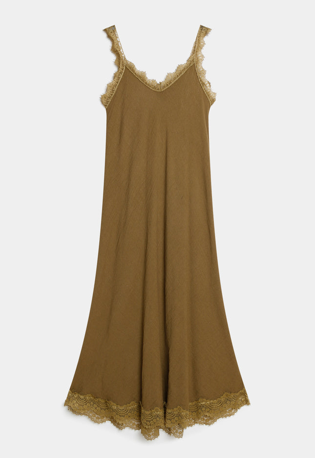 VESTIDO ARMONIAS ENCAJE LARGO