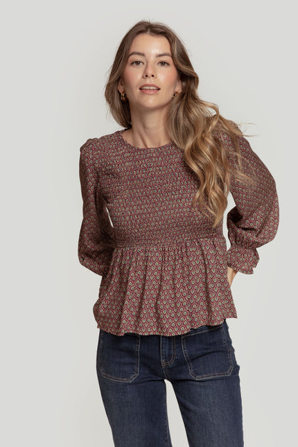 MASSIMA GRAZIA PEPLUM BLOUSE